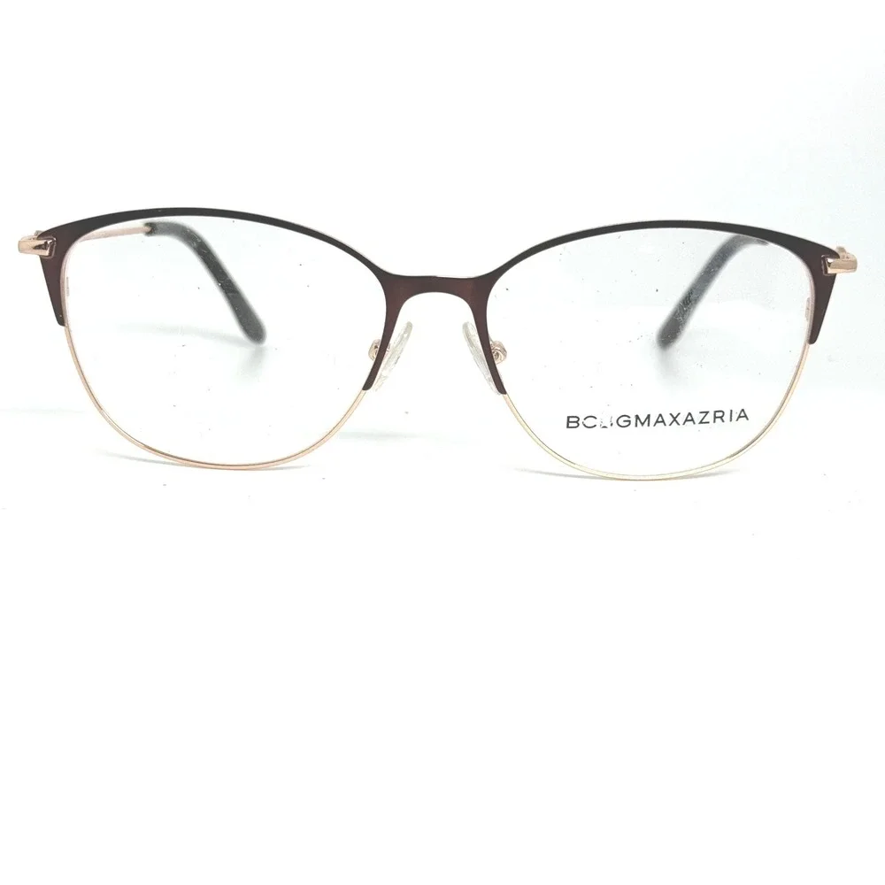 BCBGMAXAZRIA Womens Eyeglasses Frame Rose Gold Cat‎ Eye  Made in Italy 21375